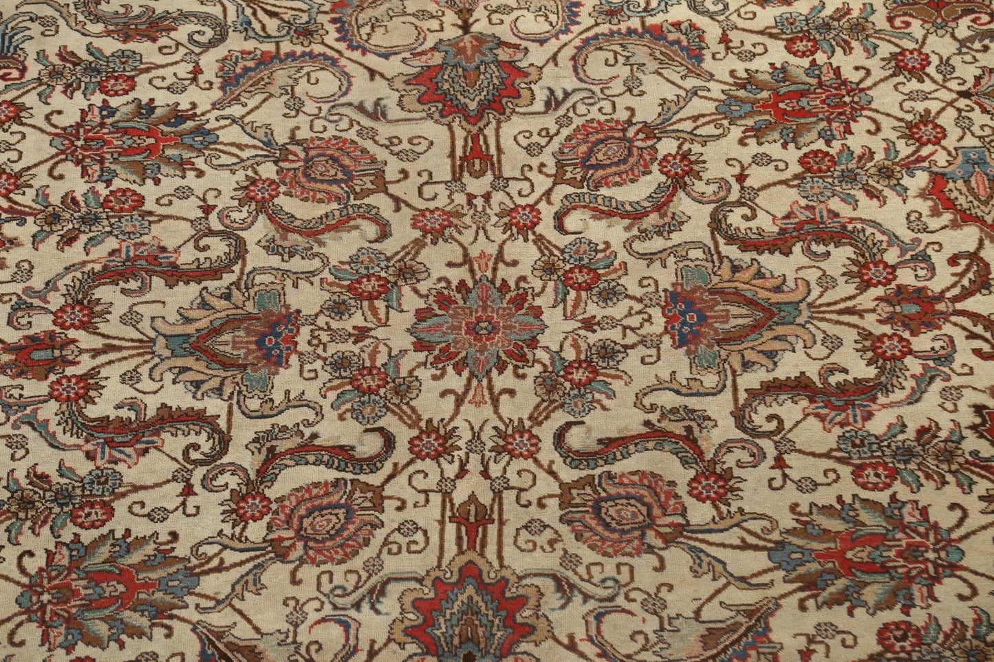 All-Over Floral Tabriz Persian Area Rug 10x13