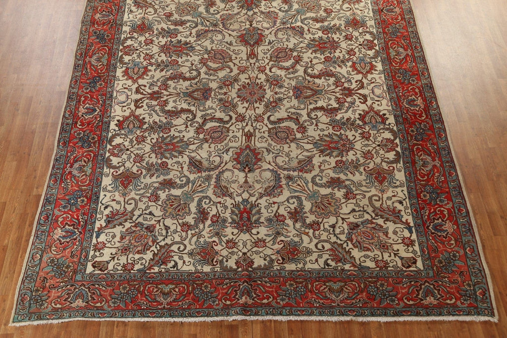 All-Over Floral Tabriz Persian Area Rug 10x13