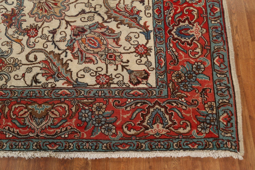 All-Over Floral Tabriz Persian Area Rug 10x13