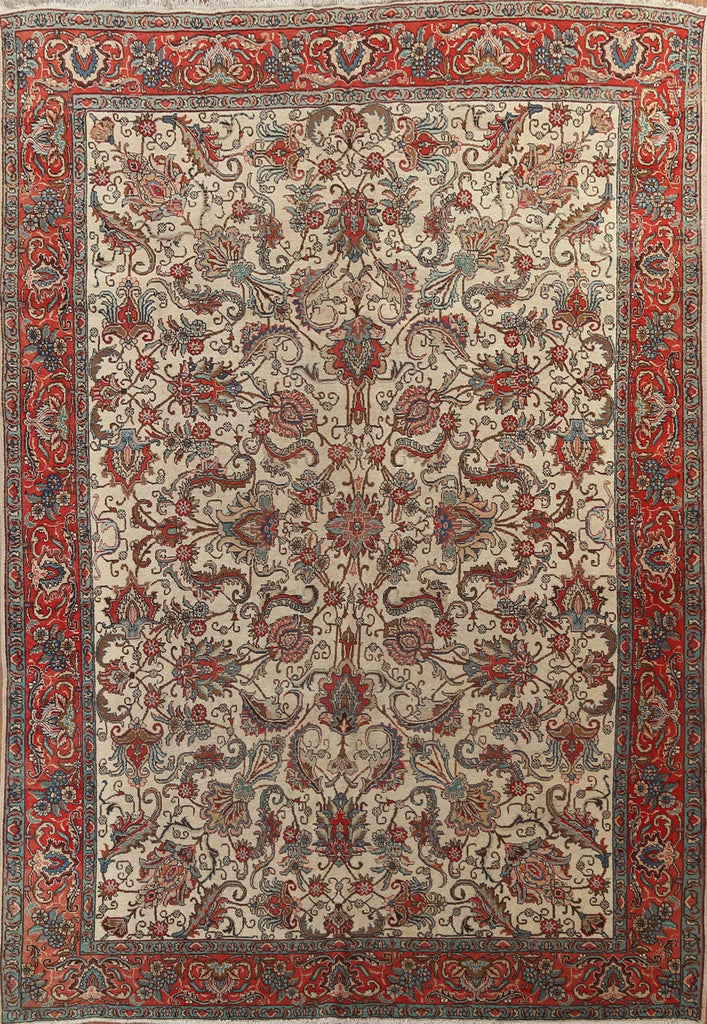 All-Over Floral Tabriz Persian Area Rug 10x13