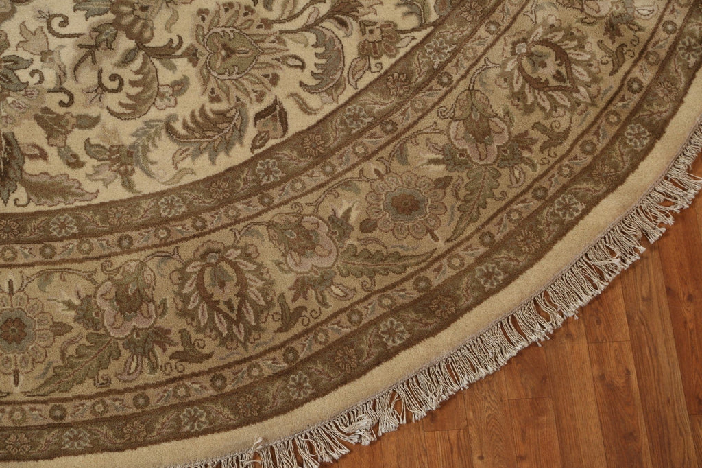 Handmade Floral Agra Oriental Round Rug 12x12