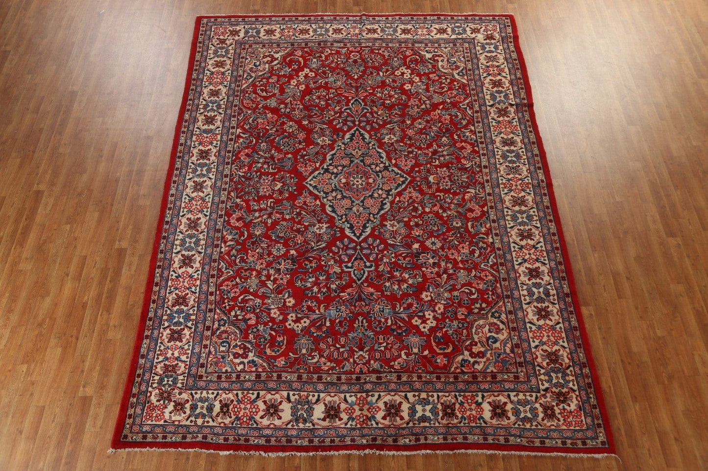 Vegetable Dye Red Sarouk Persian Area Rug 9x12