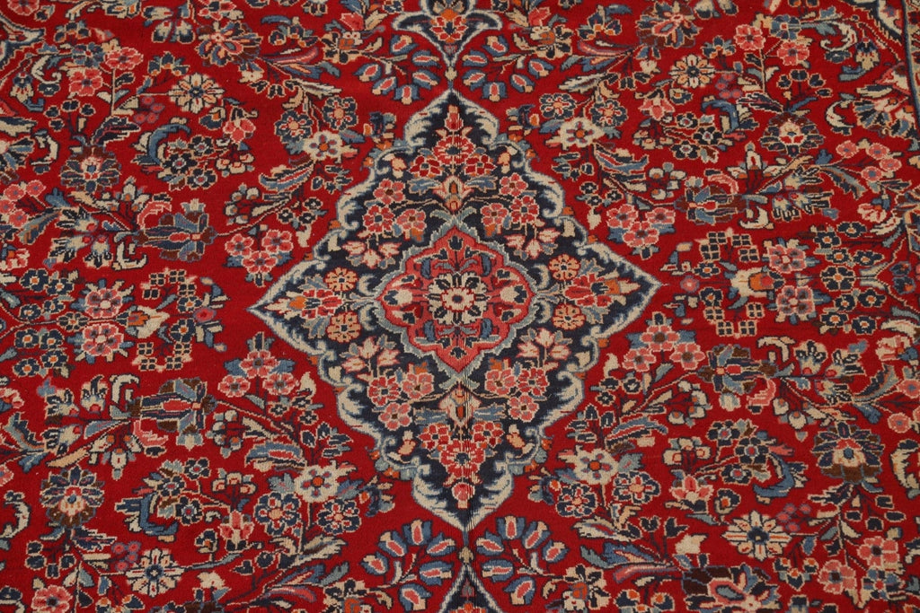 Vegetable Dye Red Sarouk Persian Area Rug 9x12