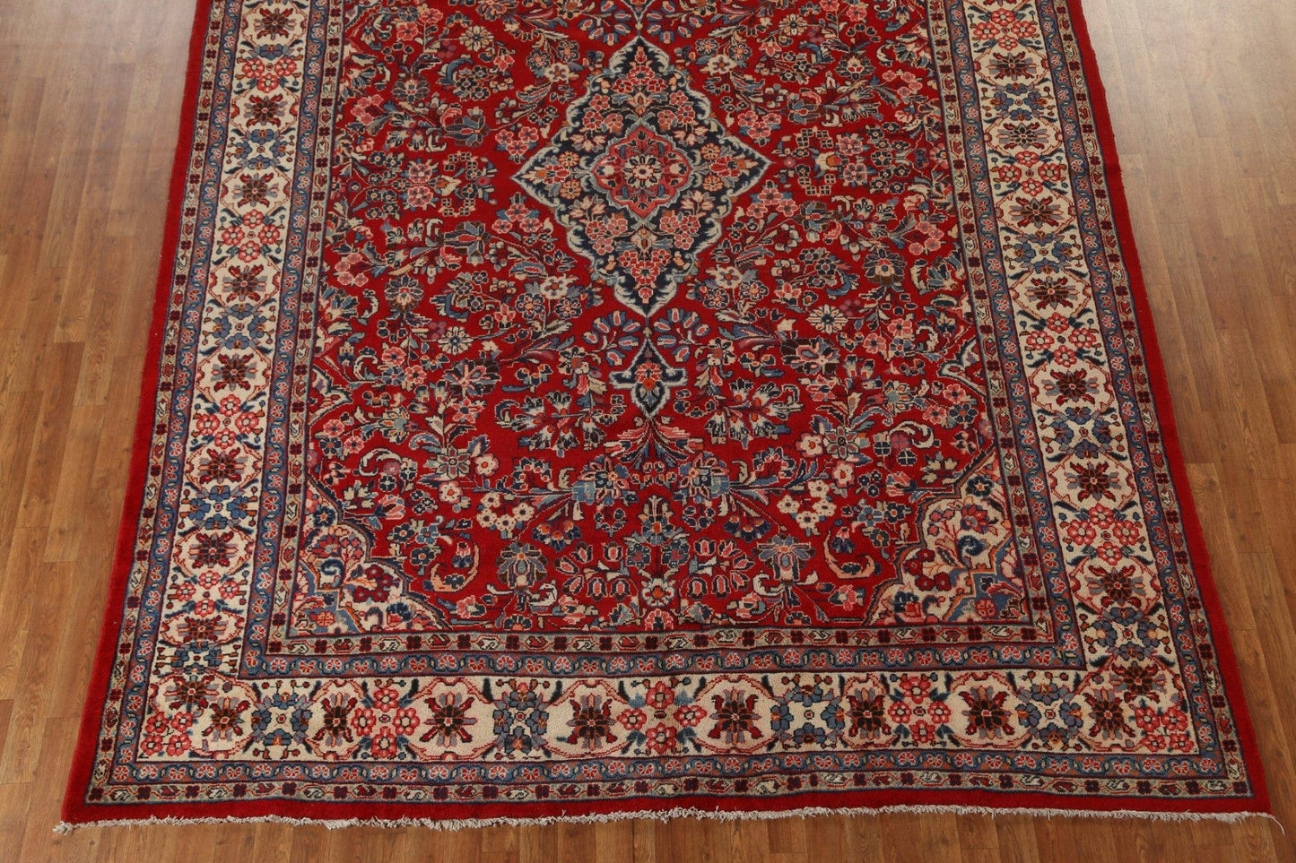 Vegetable Dye Red Sarouk Persian Area Rug 9x12