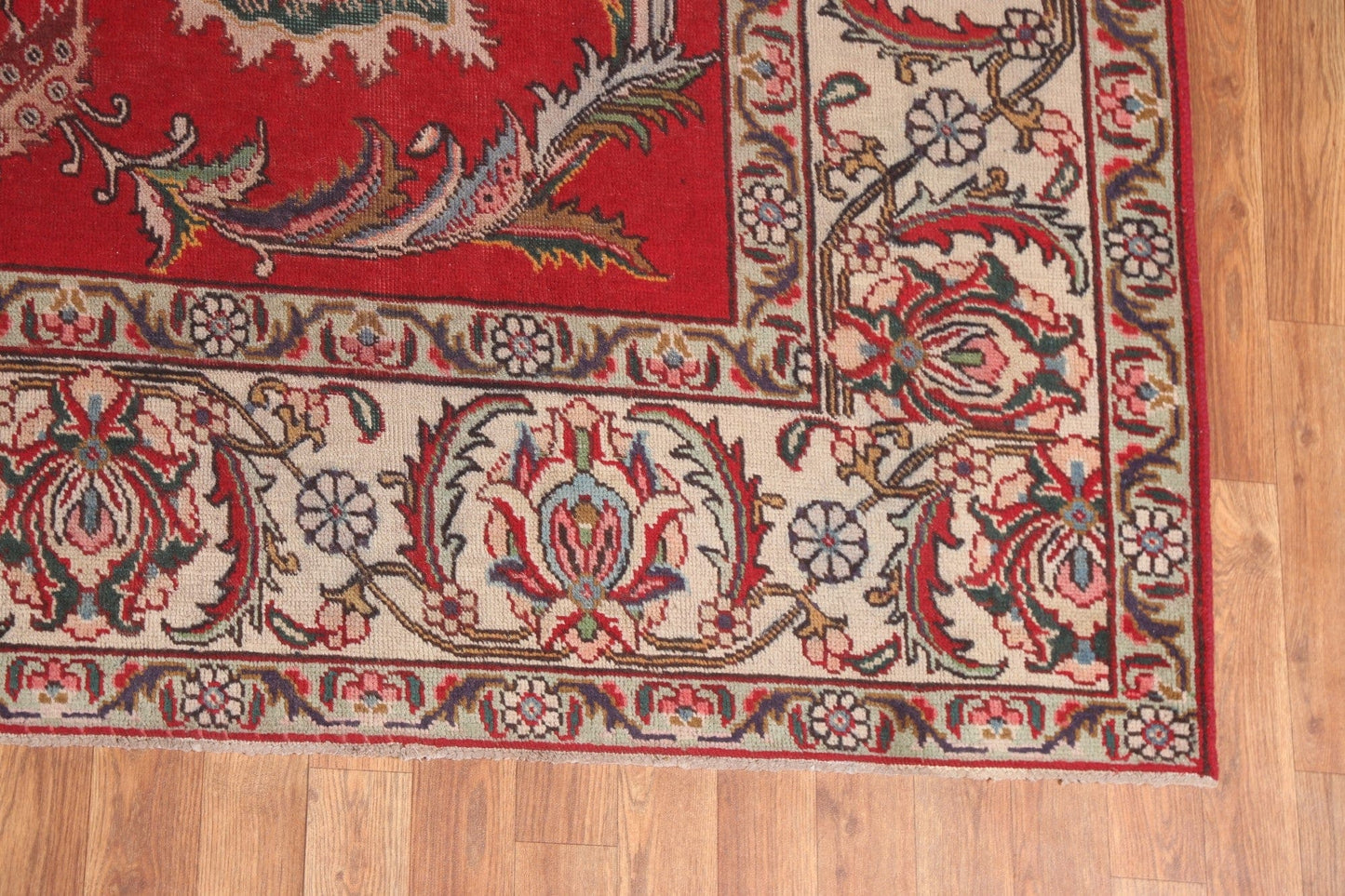 Antique Floral Red Tabriz Persian Area Rug 9x13