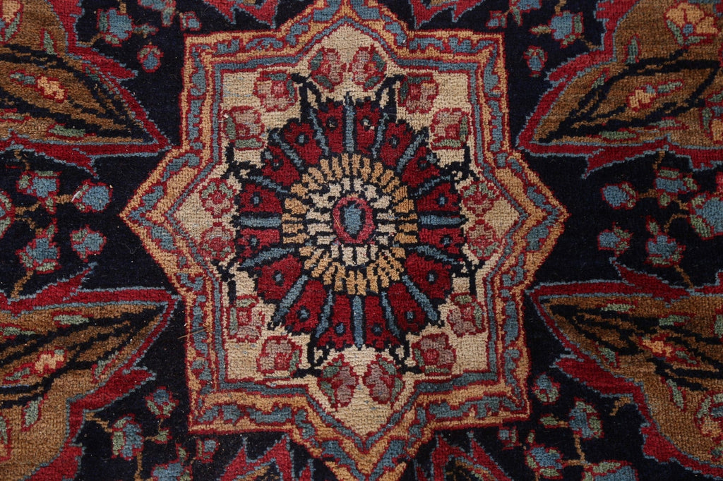 Pre-1900 Antique Vegetable Dye Yazd Large Persian Rug 11x16