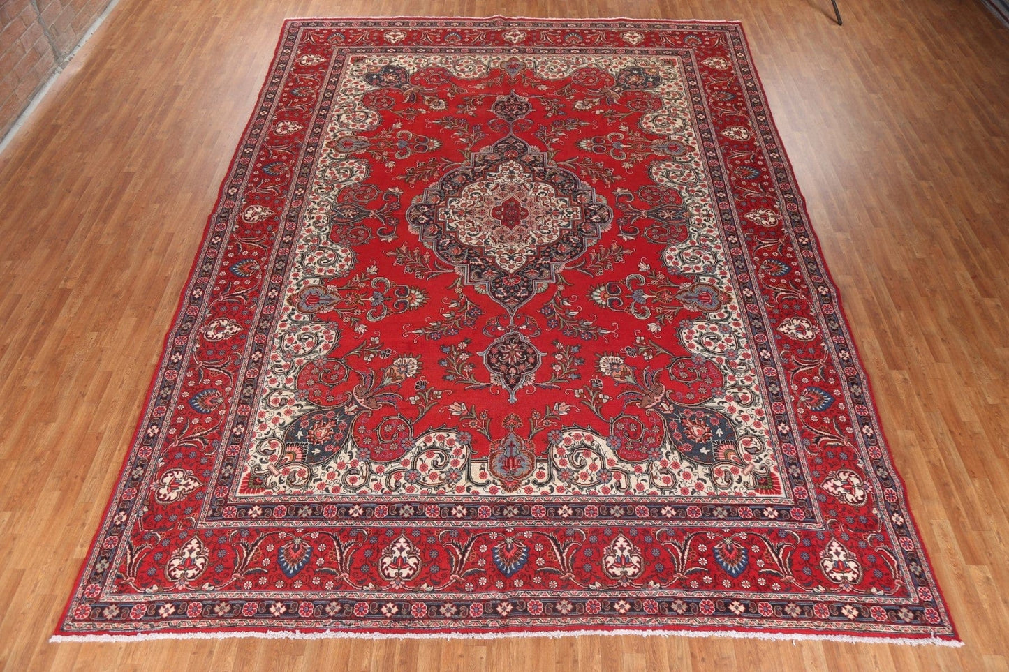 Handmade Red Wool Tabriz Large Persian Rug 12x16