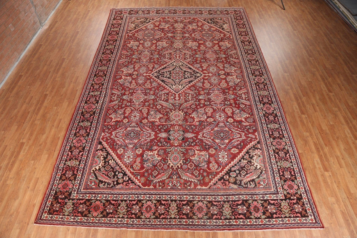 Vegetable Dye Red Mahal Large Persian Rug 11x17