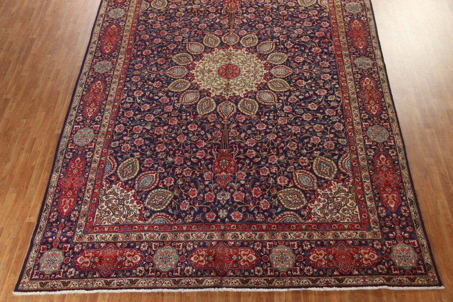 Handmade Blue Tabriz Large Persian Rug 11x16