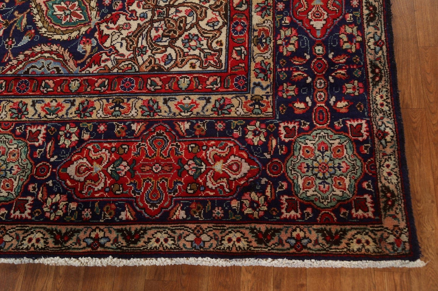 Handmade Blue Tabriz Large Persian Rug 11x16