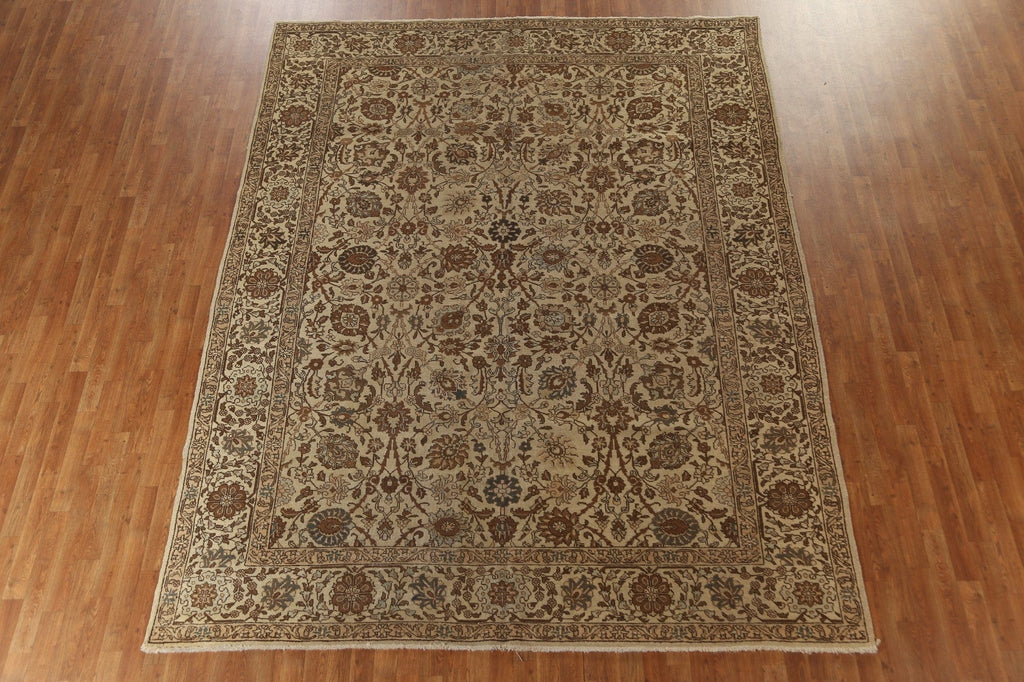 All-Over Floral Tabriz Persian Area Rug 9x11