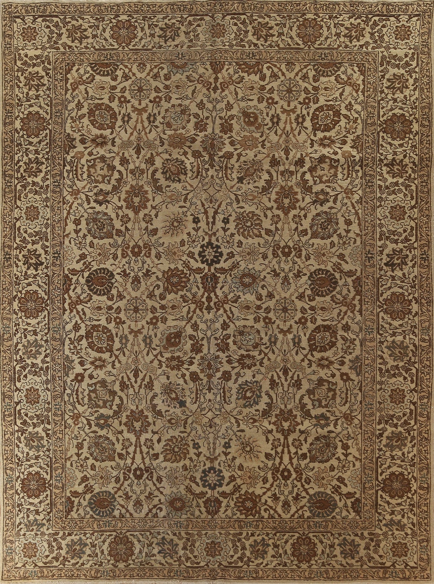 All-Over Floral Tabriz Persian Area Rug 9x11