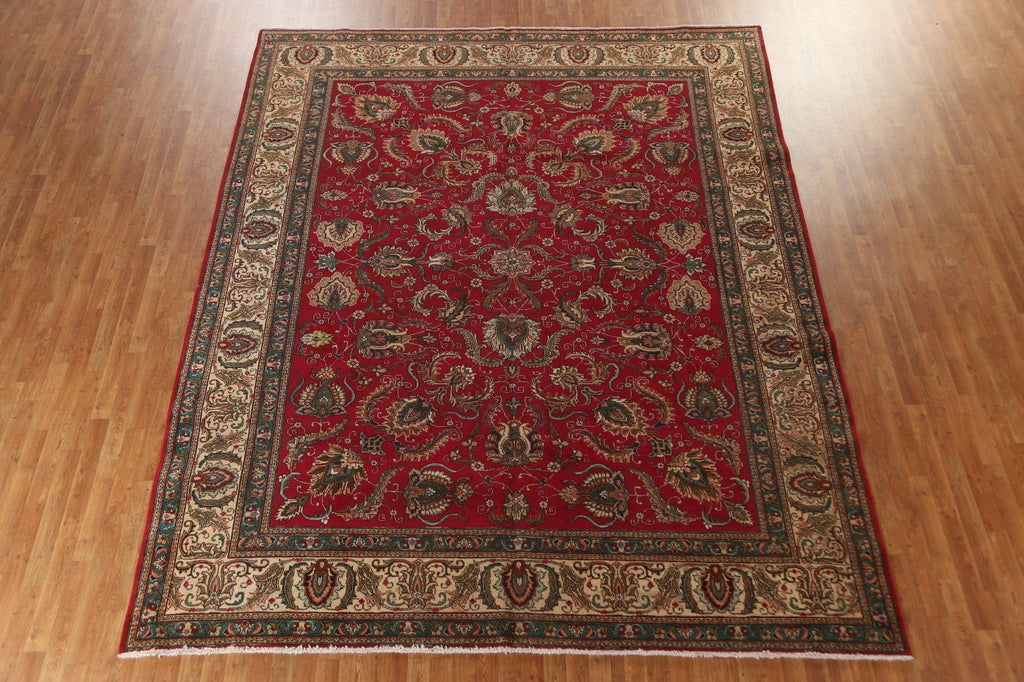 All-Over Floral Tabriz Persian Area Rug 10x12