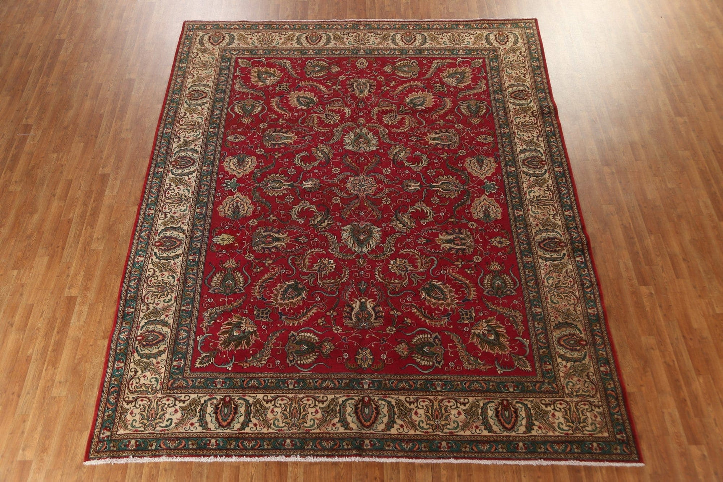 All-Over Floral Tabriz Persian Area Rug 10x12