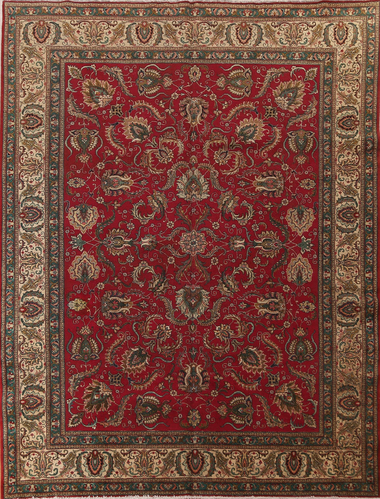 All-Over Floral Tabriz Persian Area Rug 10x12