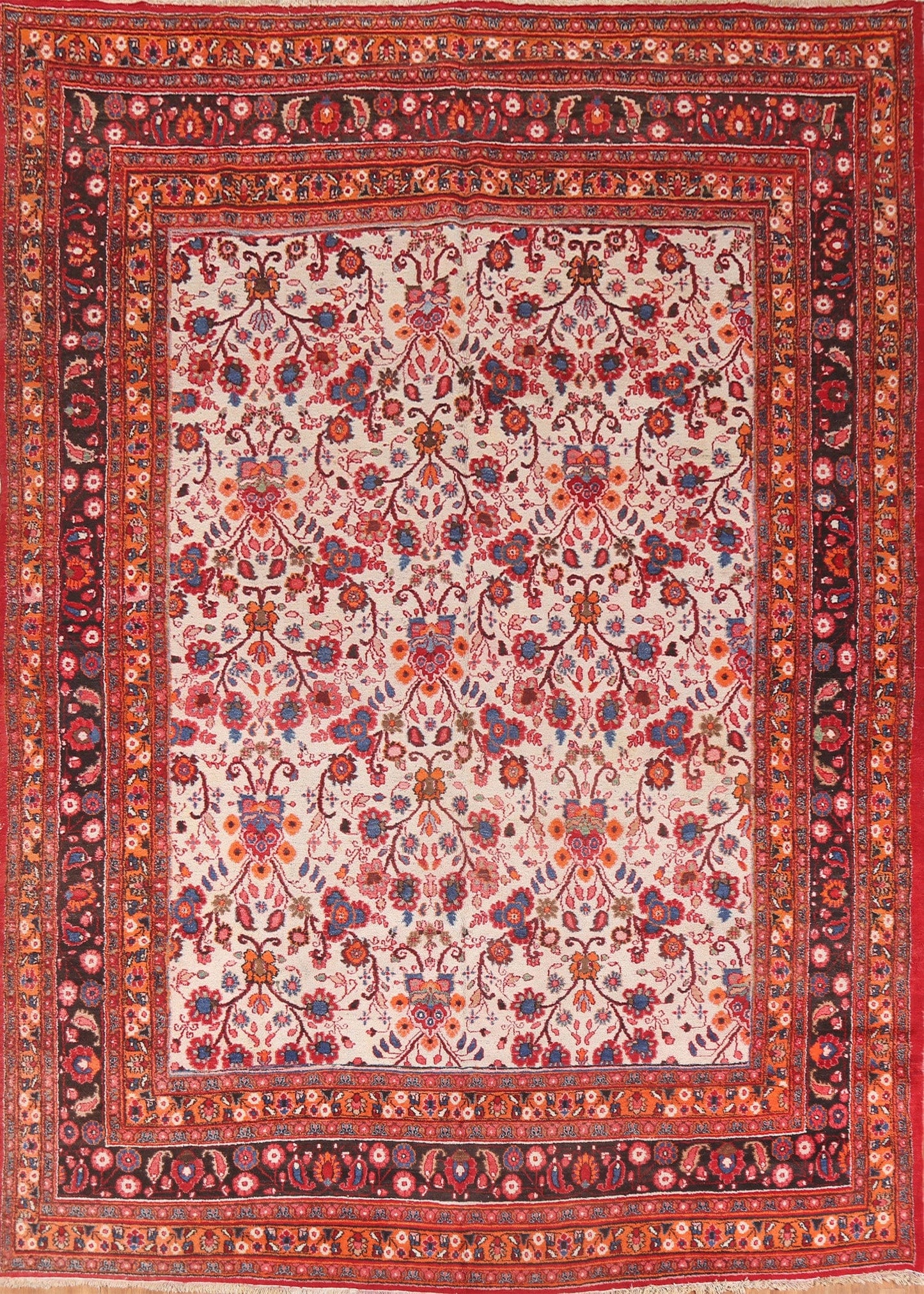 Vintage Wool Mood Persian Area Rug 9x12