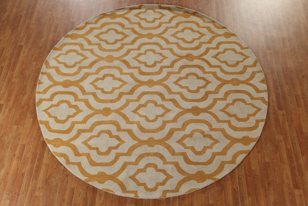 Hand-Tufted Agra Oriental Round Rug 10x10