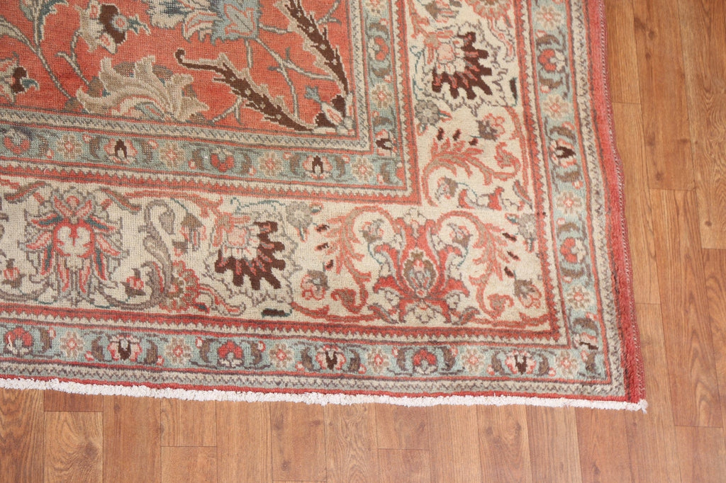 Vintage Floral Tabriz Persian Area Rug 10x13