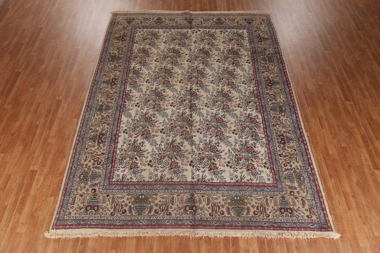 Floral Wool Tabriz Persian Area Rug 9x12