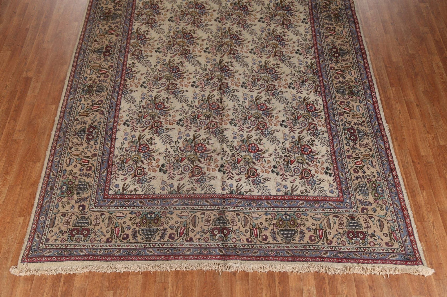 Floral Wool Tabriz Persian Area Rug 9x12