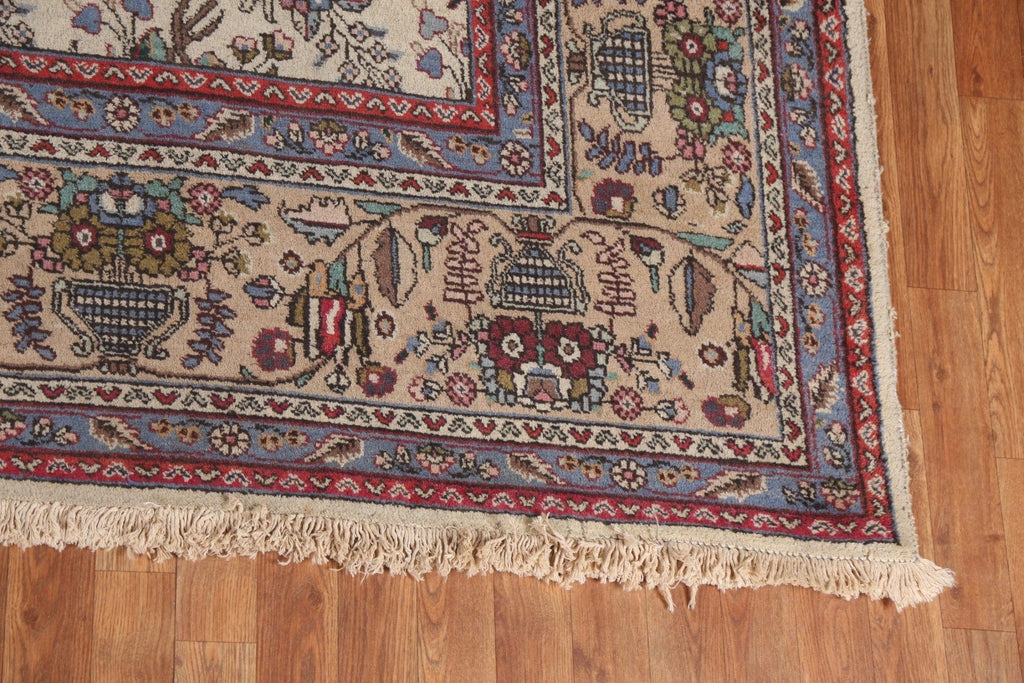 Floral Wool Tabriz Persian Area Rug 9x12