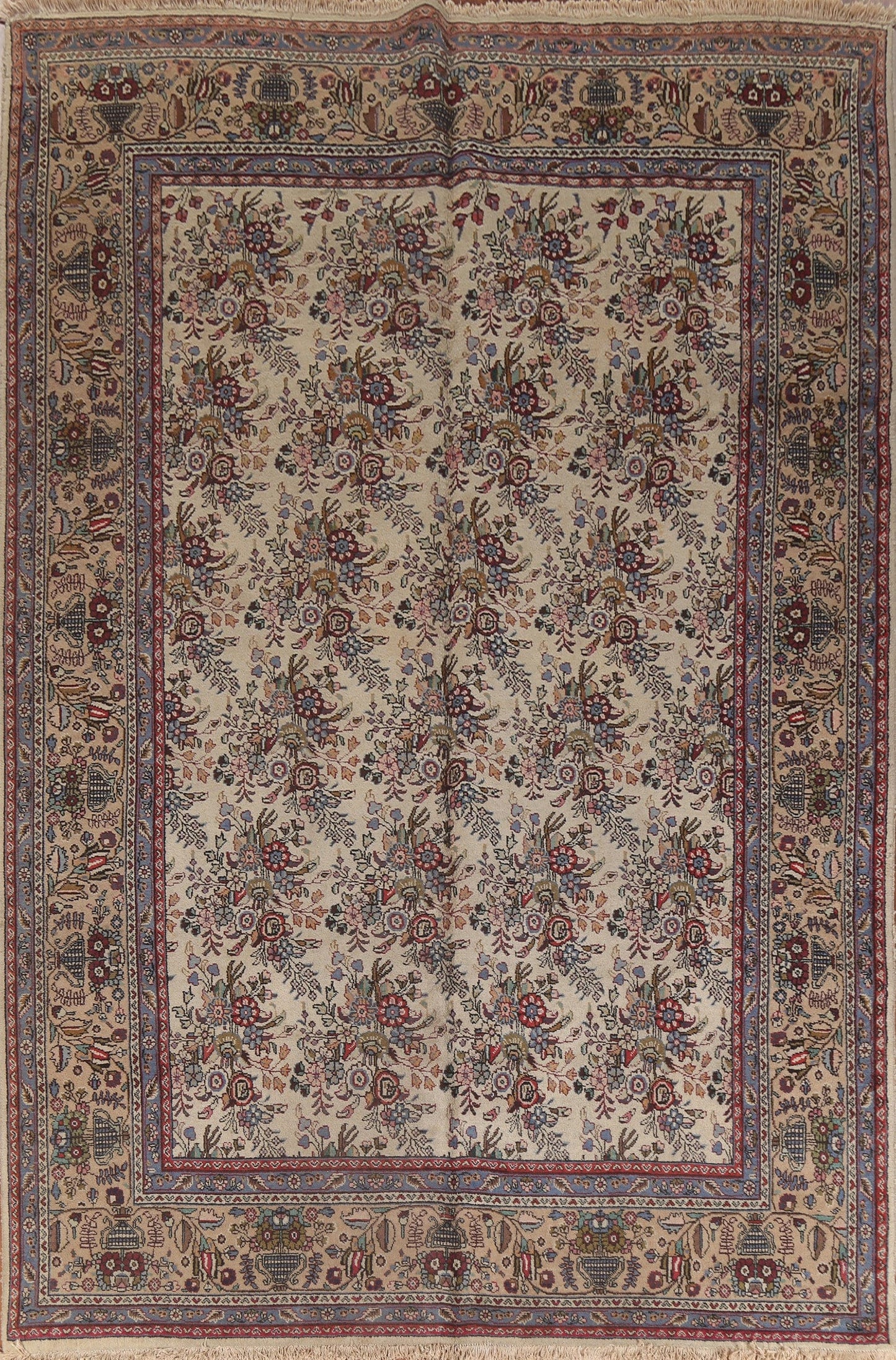 Floral Wool Tabriz Persian Area Rug 9x12