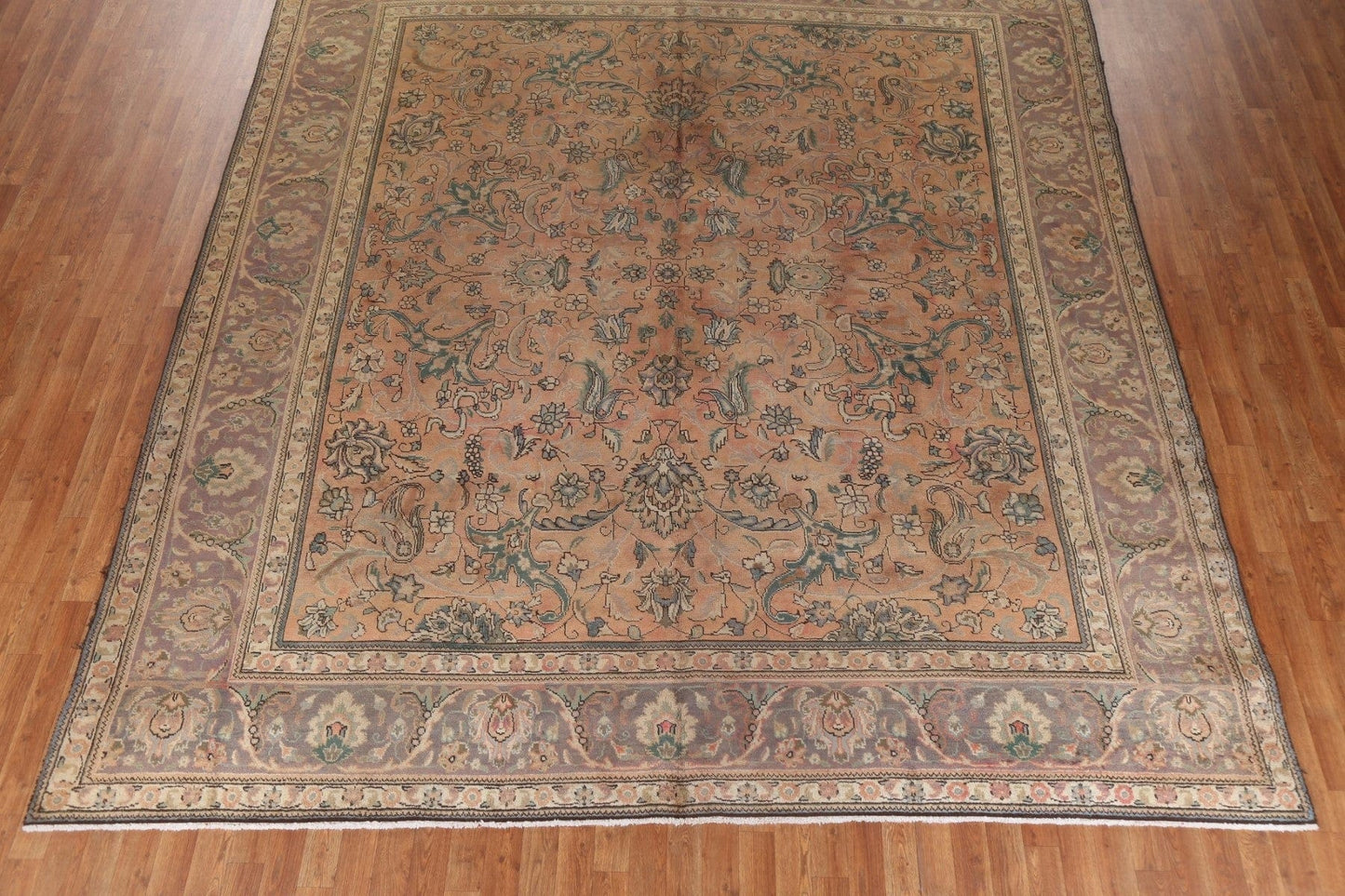 Vintage Wool Tabriz Persian Area Rug 10x11