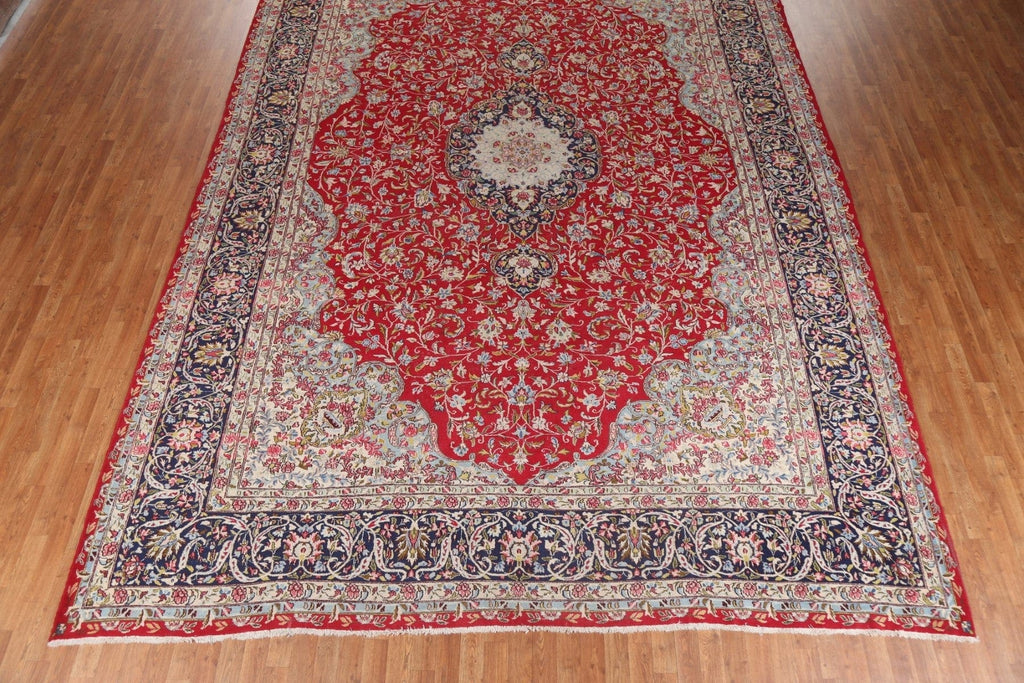 Vegetable Dye Red Kerman Large Persian Rug 11x16