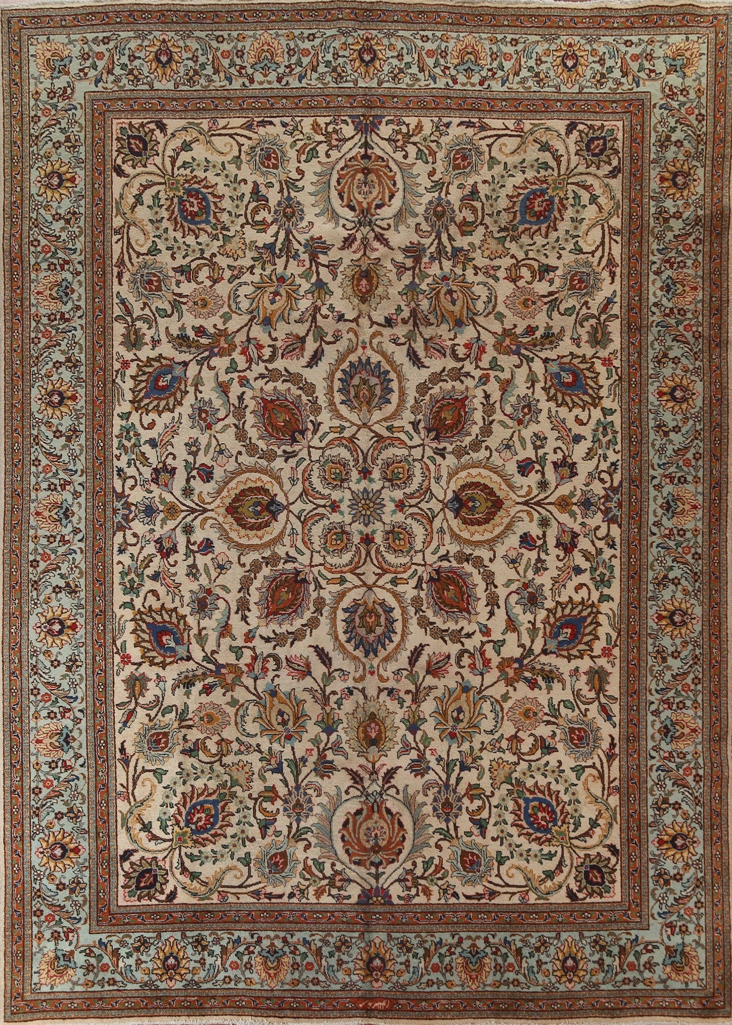 Handmade Floral Tabriz Persian Area Rug 10x13