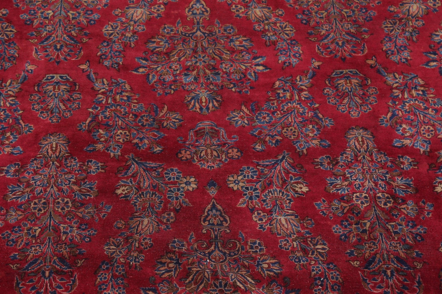 Antique Vegetable Dye Sarouk Large Persian Rug 10x15