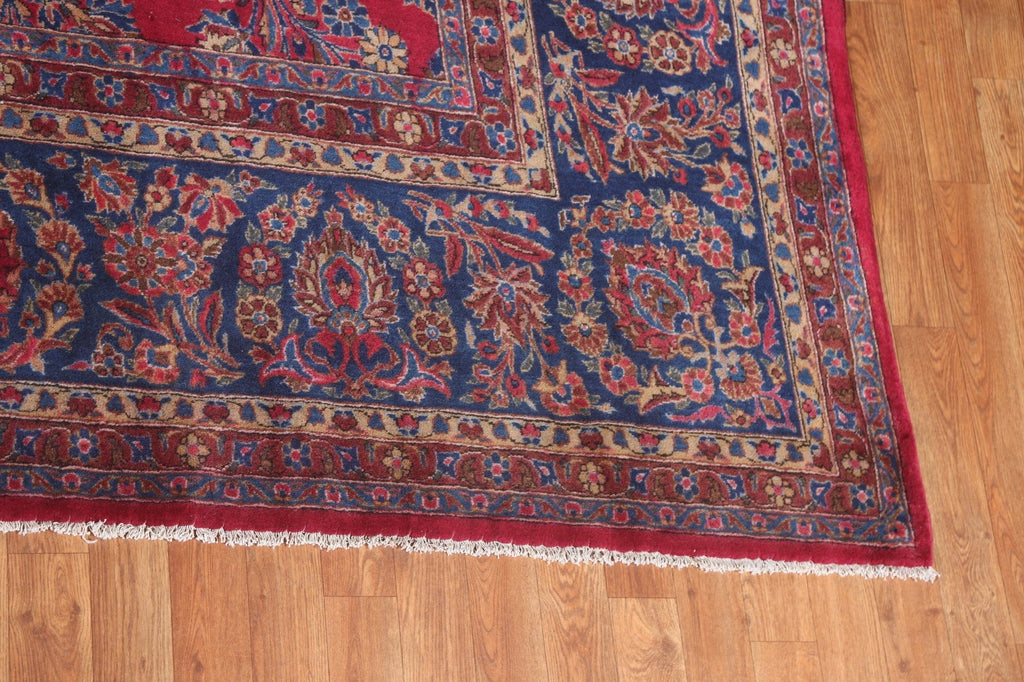 Antique Vegetable Dye Sarouk Large Persian Rug 10x15