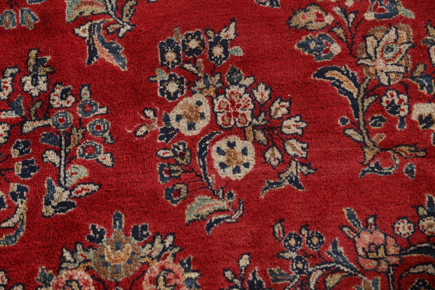 Vegetable Dye Red Sarouk Persian Square Rug 12x12