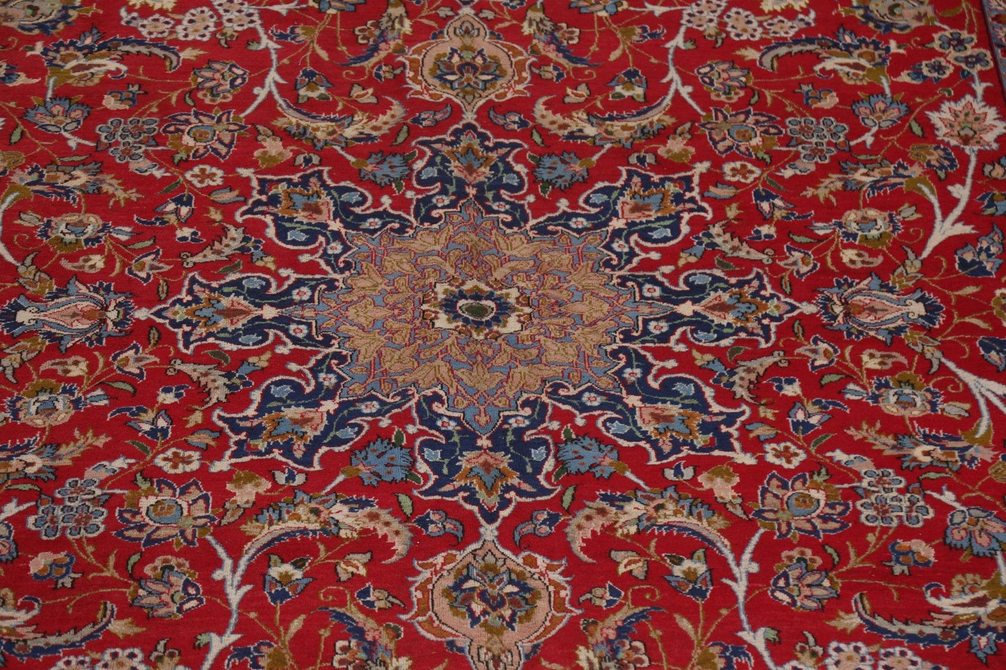 Large Floral Red Isfahan Persian Rug 10x17