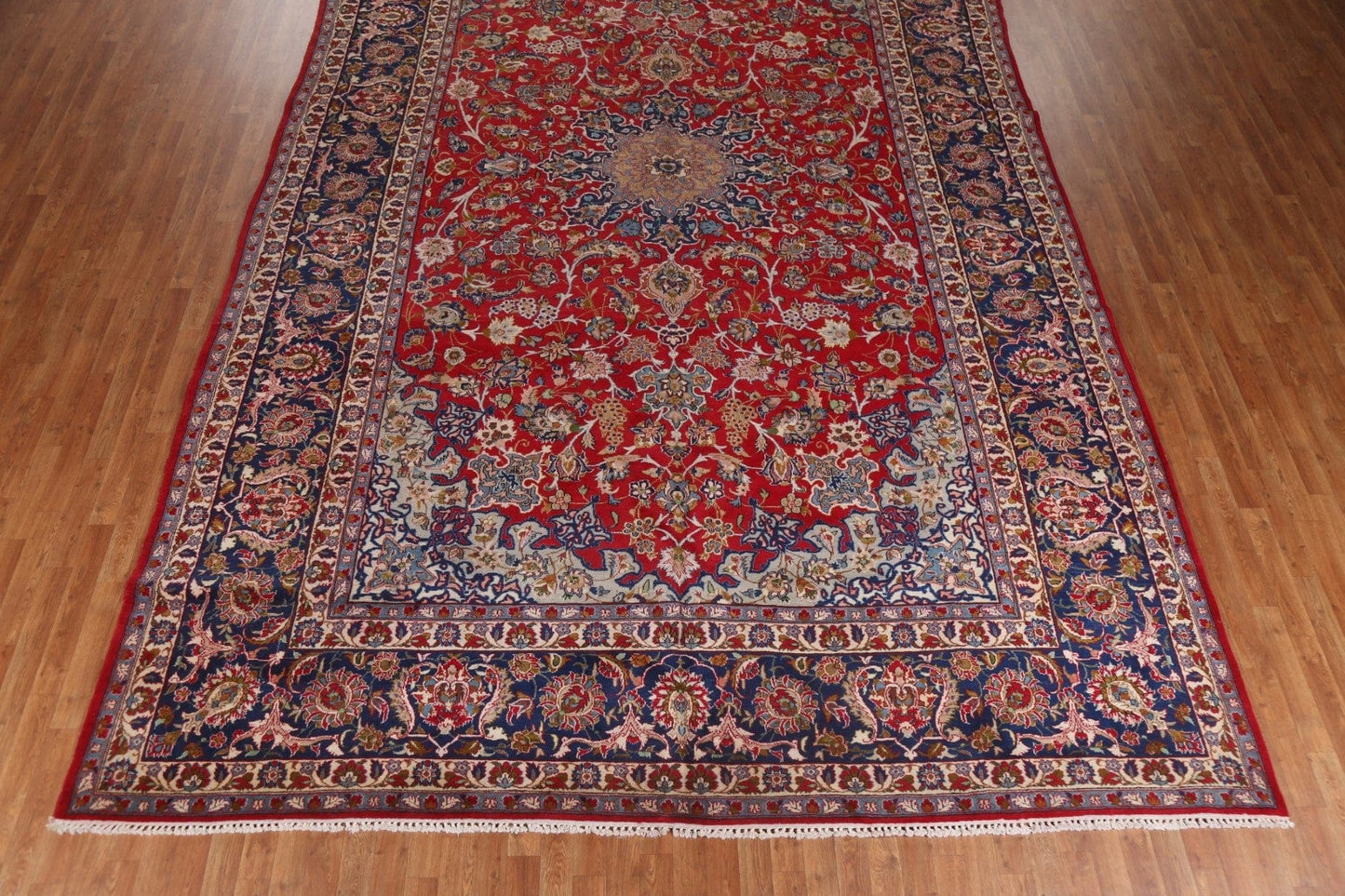 Large Floral Red Isfahan Persian Rug 10x17