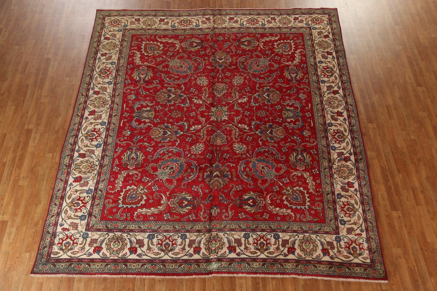 Red Wool Tabriz Persian Area Rug 10x11