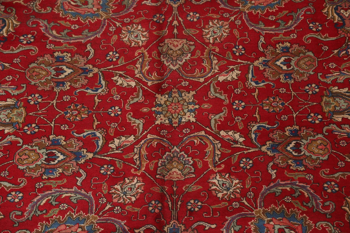 Red Wool Tabriz Persian Area Rug 10x11