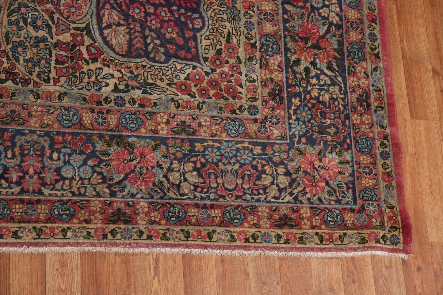 Pre-1900 Antique Vegetable Dye Kerman Lavar Persian Rug 10x13