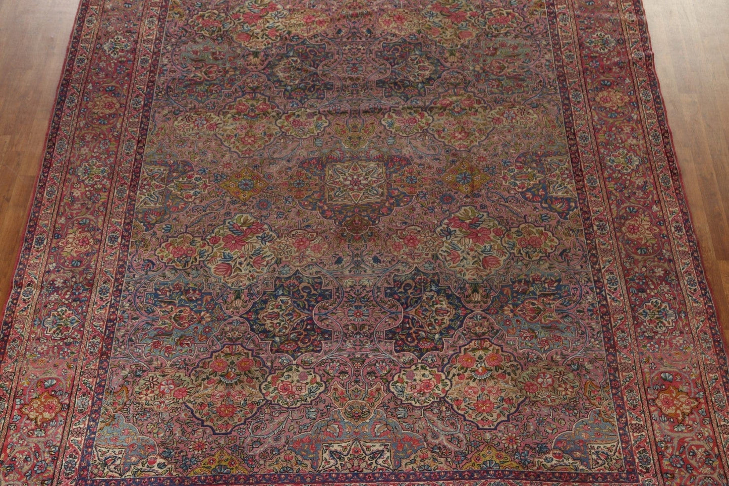 Pre-1900 Antique Vegetable Dye Kerman Lavar Persian Rug 10x13