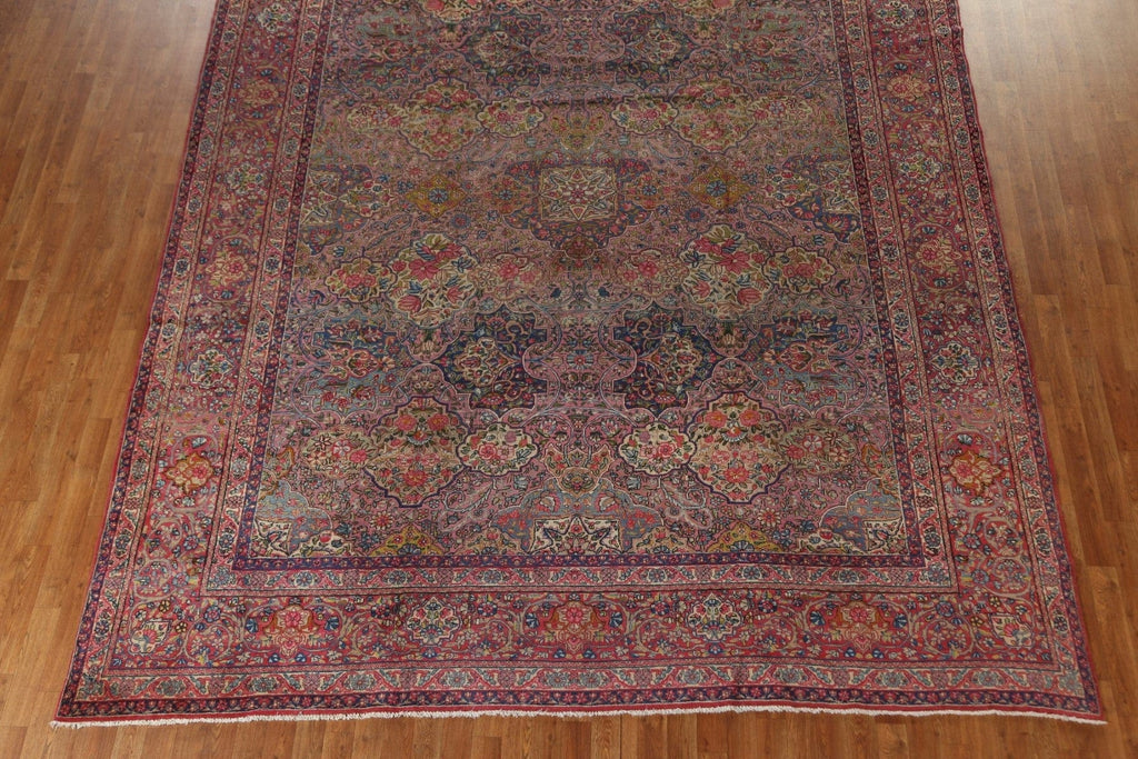 Pre-1900 Antique Vegetable Dye Kerman Lavar Persian Rug 10x13