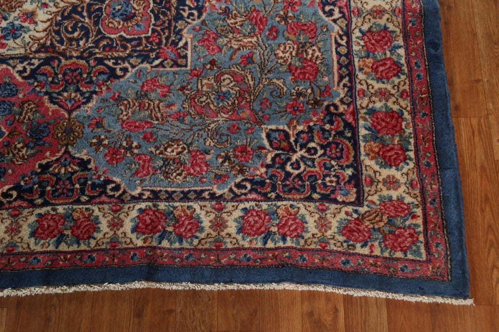 Blue Vegetable Dye Kerman Large Persian Rug 12x19