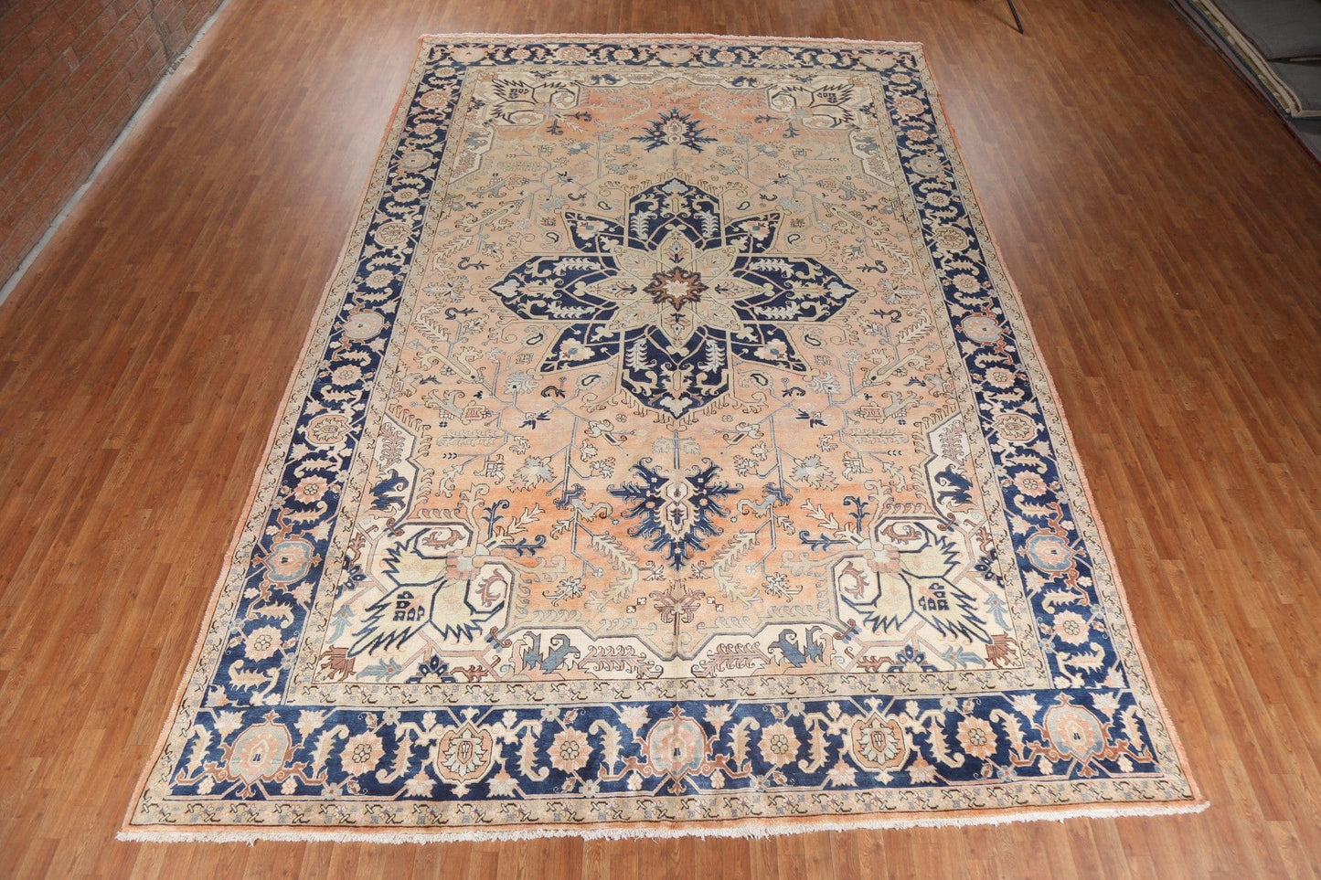 Vegetable Dye Wool Heriz Large Persian Rug 11x17