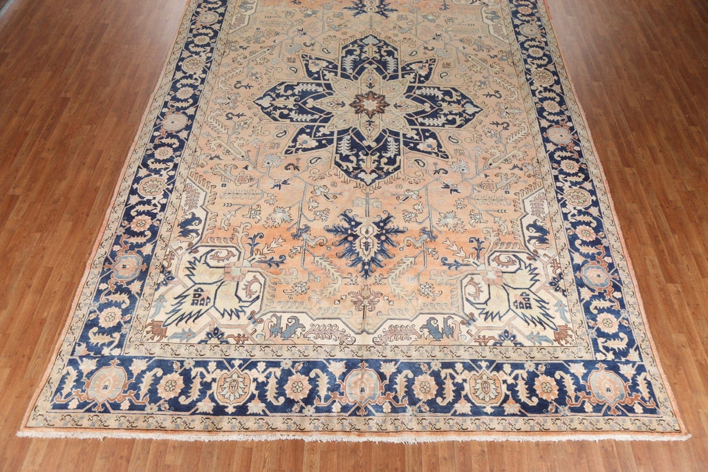 Vegetable Dye Wool Heriz Large Persian Rug 11x17