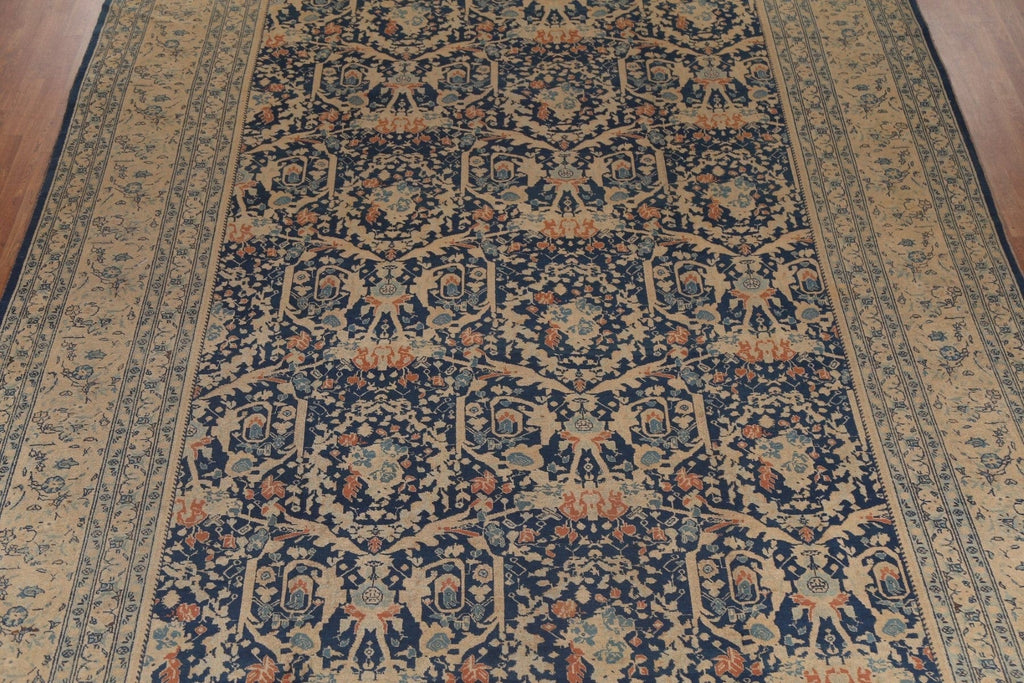 Pre-1900 Antique Vegetable Dye Mahal Persian Rug 11x15