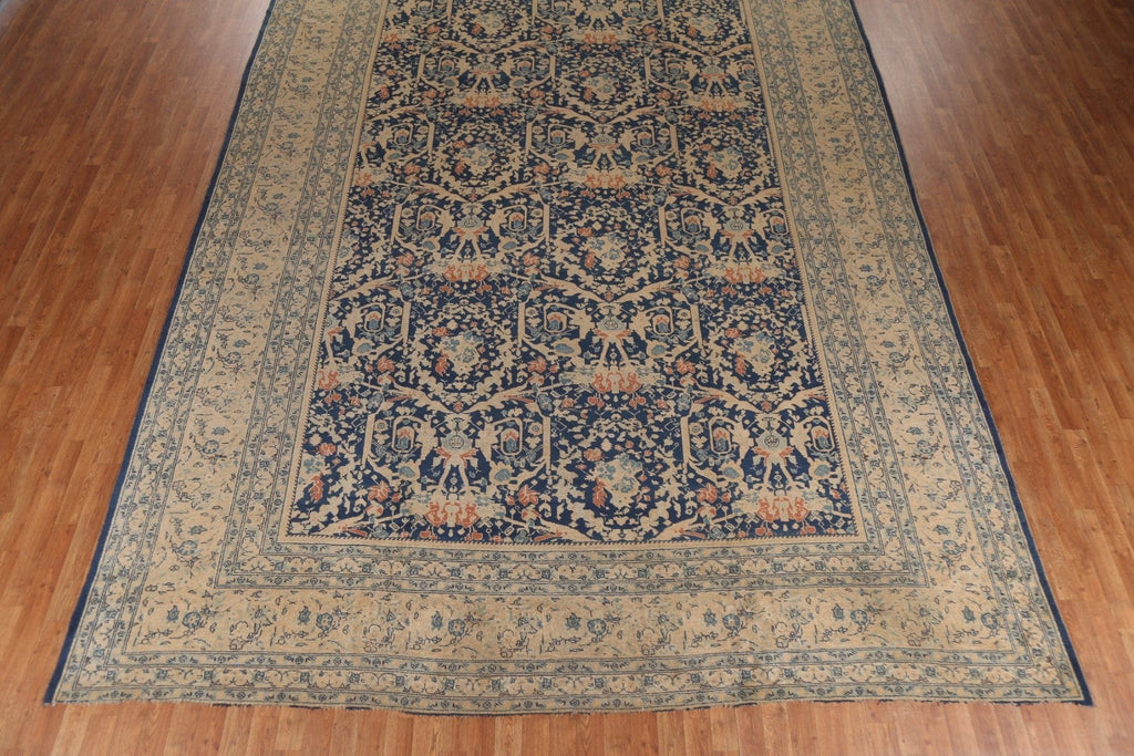 Pre-1900 Antique Vegetable Dye Mahal Persian Rug 11x15