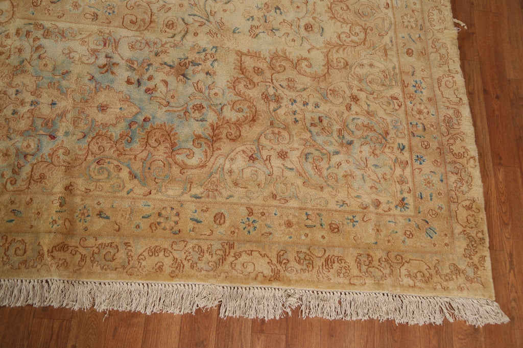 Pre-1900 Antique Vegetable Dye Kerman Lavar Persian Rug 16x33