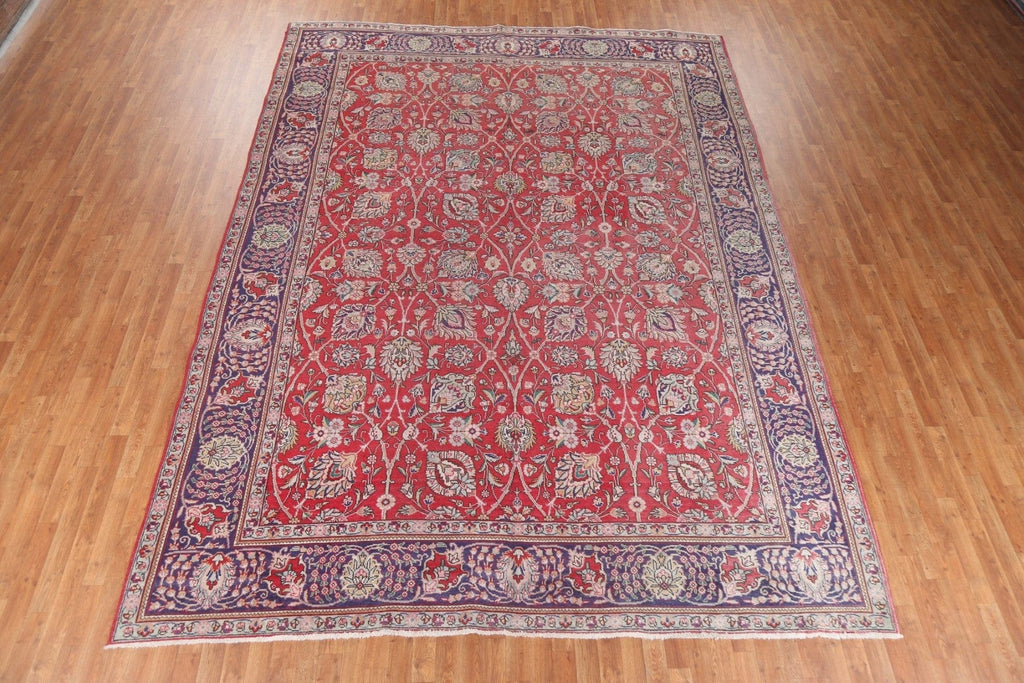 Red Wool Tabriz Persian Area Rug 10x13