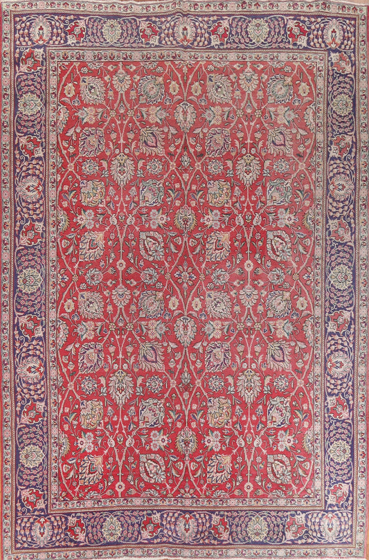 Red Wool Tabriz Persian Area Rug 10x13