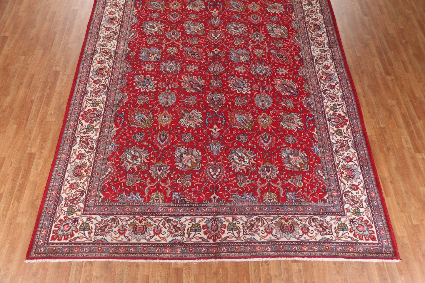 Large Red Floral Tabriz Persian Area Rug 10x16