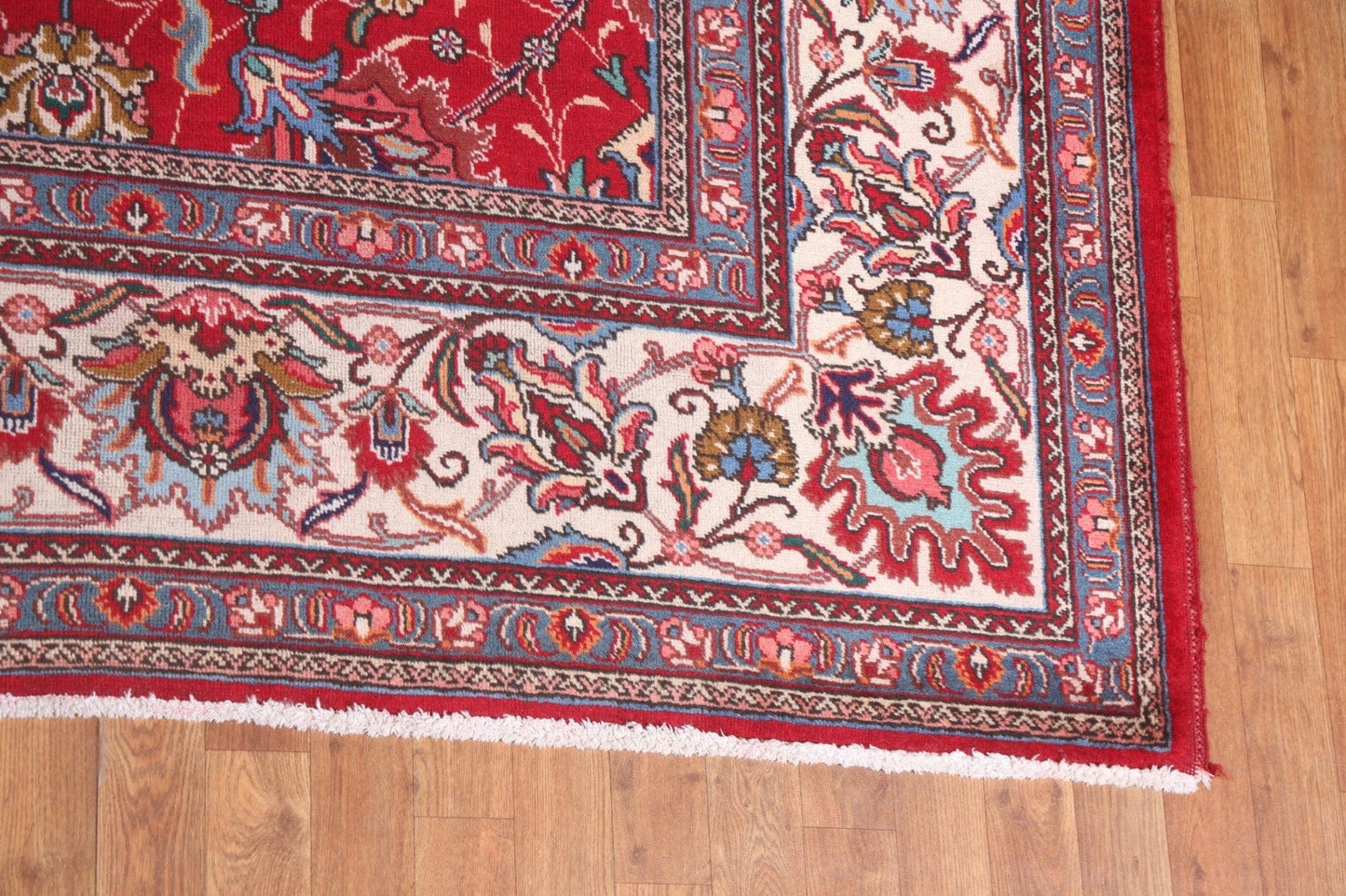 Large Red Floral Tabriz Persian Area Rug 10x16