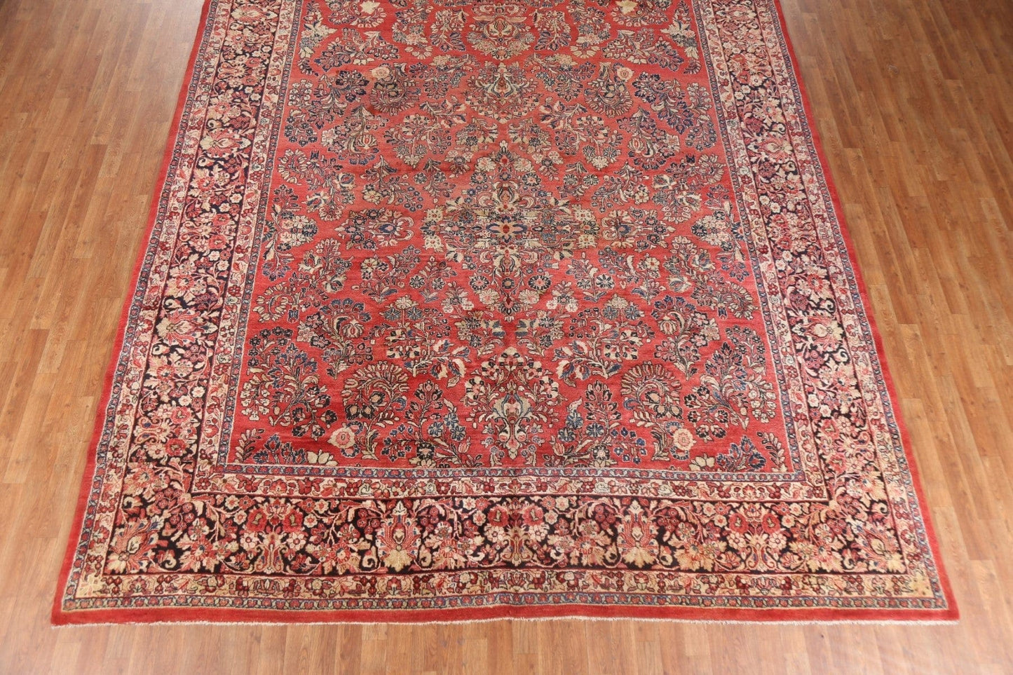 Vegetable Dye Red Sarouk Persian Area Rug 10x14